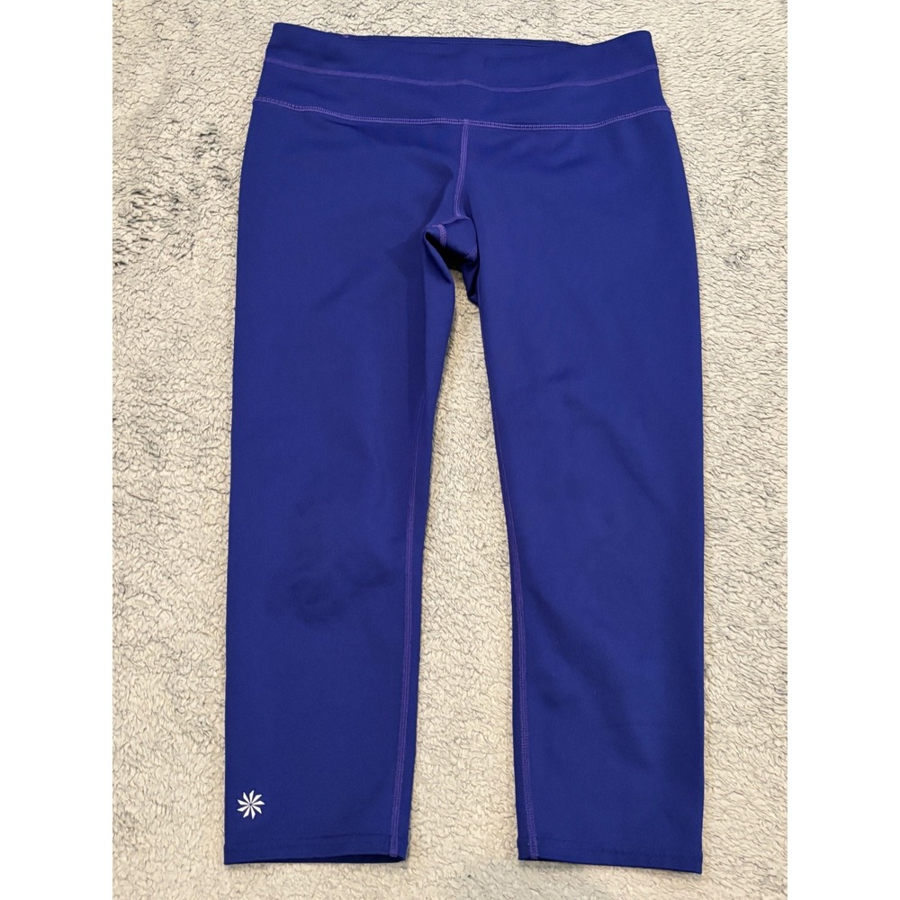 ATHLETA Sonar Capri 341479 Cropped Leggings Vibrant Cobalt Blue Size Small
